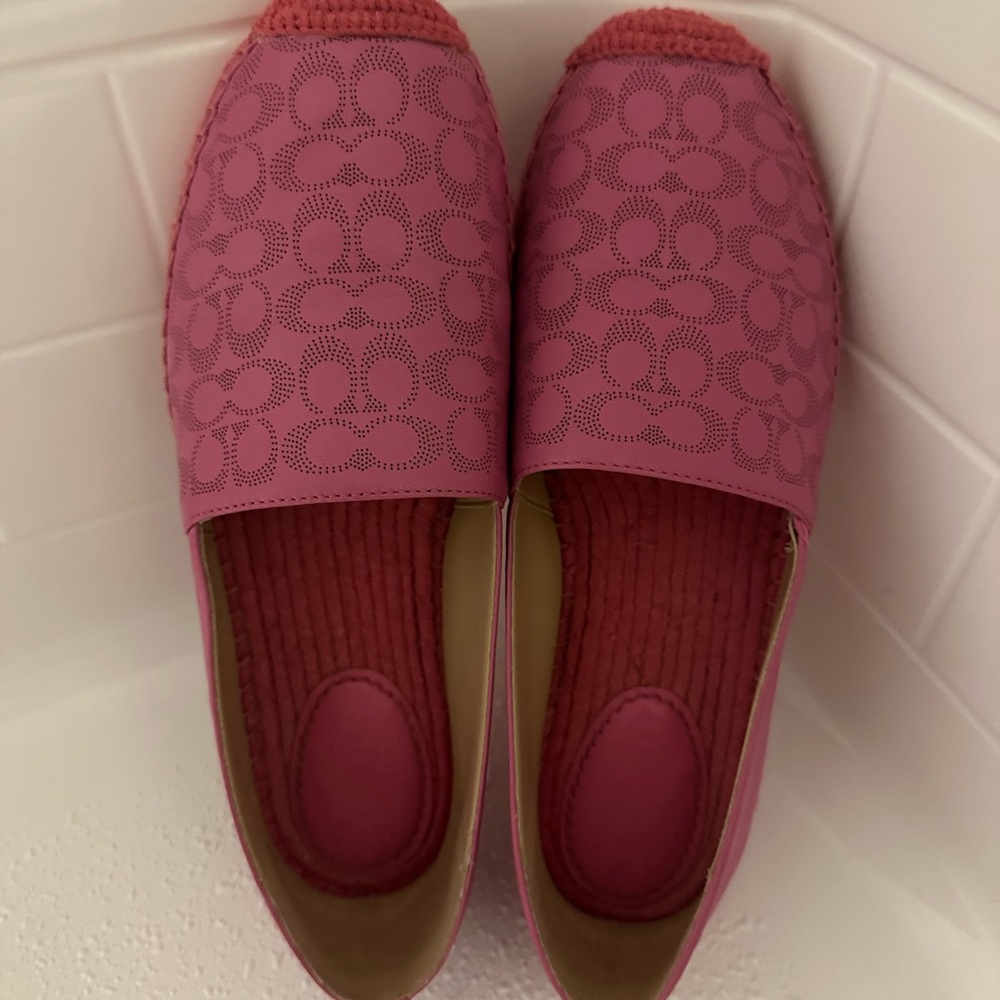 Coach Pink Espadrille Flats